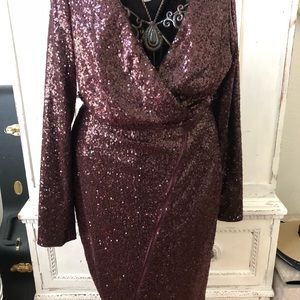 Gorgeous deep plum/burgundy dress by Rachel Roy